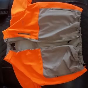 YUKON FULL ZIP WATER PROOF AIR TIGHT JACKET XL/XG ORANGE AND BROWN